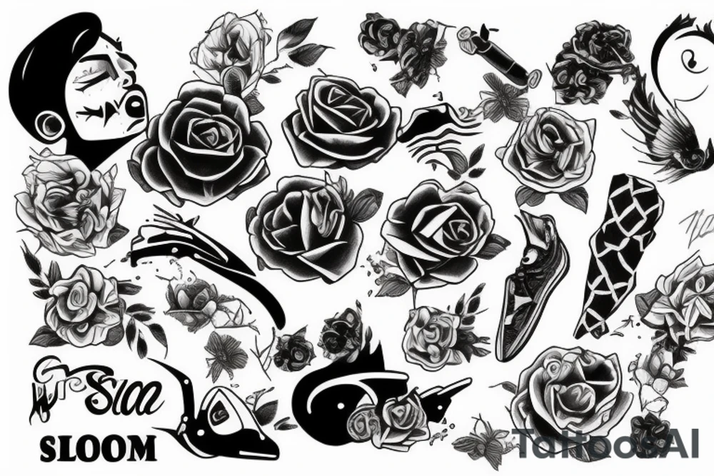 Someone sleeping while having nightmares tattoo idea