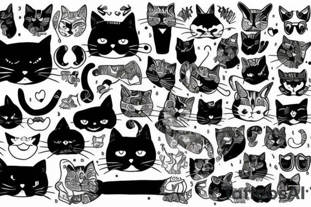 Cats are full of madness tattoo idea