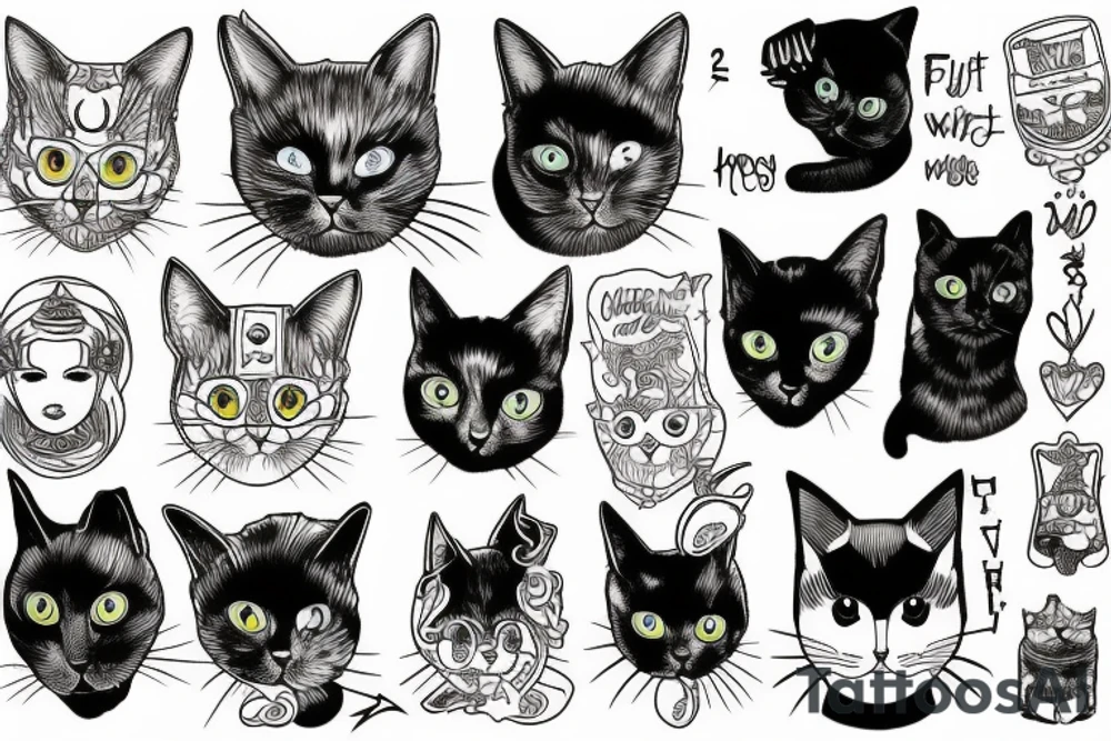 Cats are full of madness tattoo idea