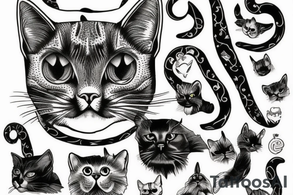 Cats are full of madness tattoo idea