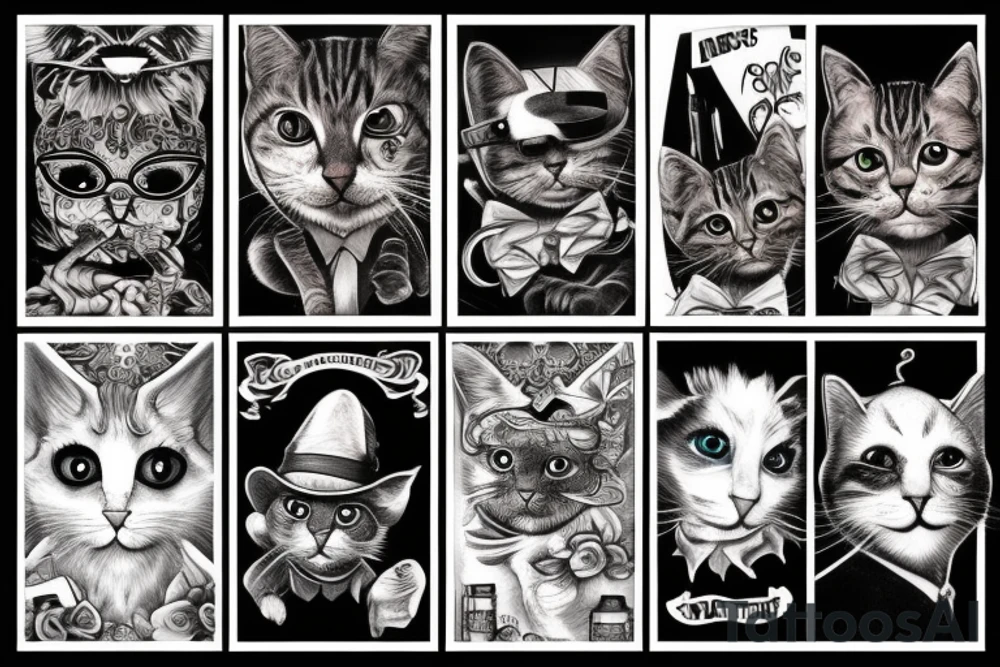 Cats are full of madness tattoo idea