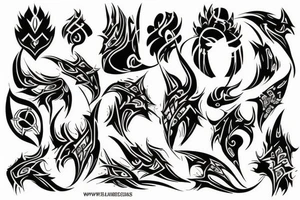 Black tribe tattoo for shoulder and half of chest tattoo idea