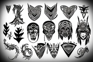 Black tribe tattoo for shoulder and half of chest tattoo idea