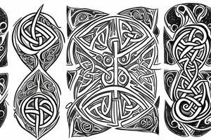 unalome, triquetra tattoo idea