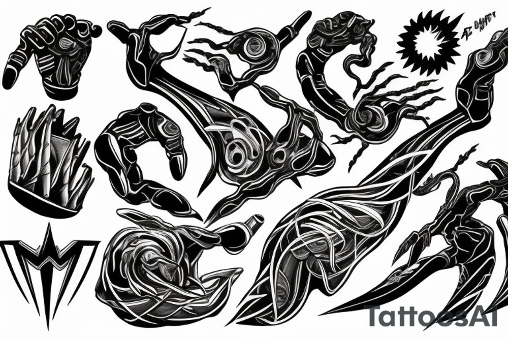 fist breaks the lightning tattoo idea