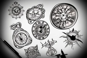 Clock face tattoo idea
