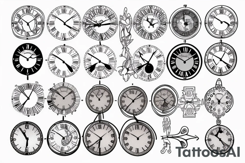 Clock face tattoo idea