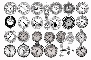 Clock face tattoo idea