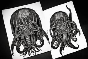 cthulhu lovecraft face tattoo tattoo idea