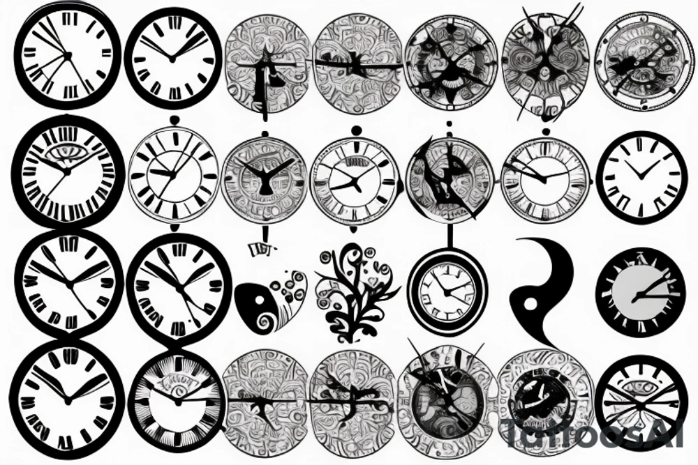 Clock face tattoo idea
