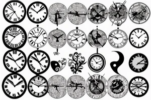 Clock face tattoo idea