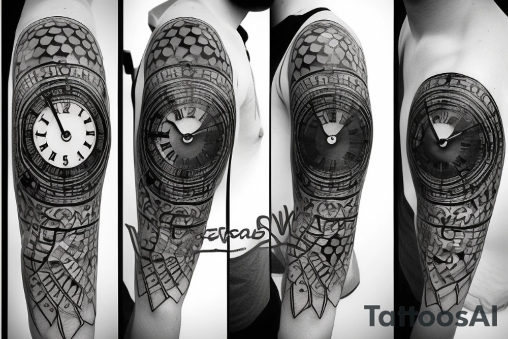 Clock face tattoo idea