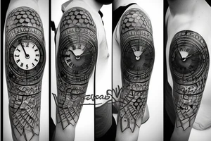 Clock face tattoo idea