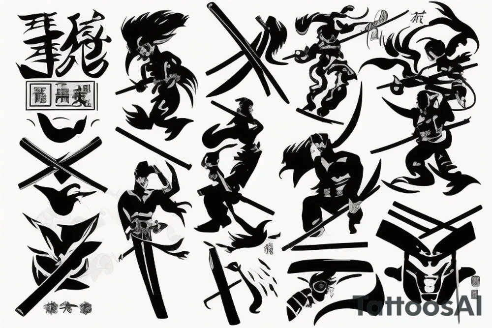Man with katana tattoo idea
