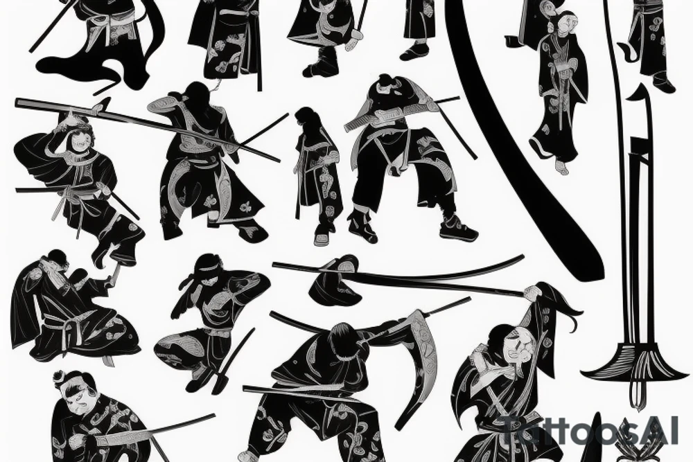 Man with katana tattoo idea