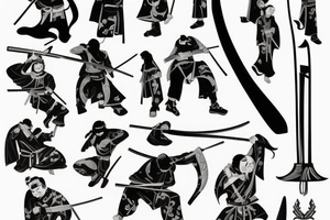 Man with katana tattoo idea