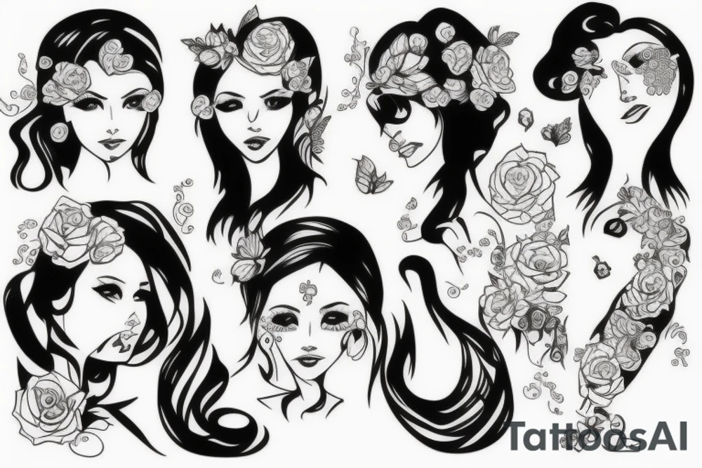 girl tattoo idea