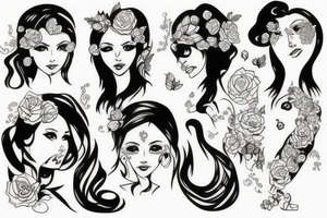 girl tattoo idea