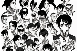 Levi from attack on titan, face tattoo idea