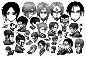 Levi from attack on titan, face tattoo idea