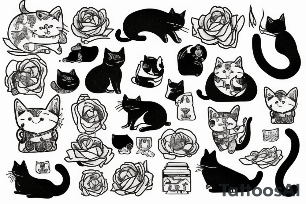 fat cat tattoo idea