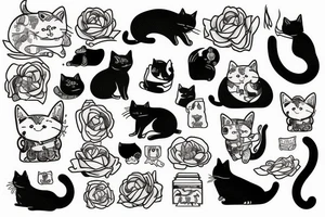 fat cat tattoo idea