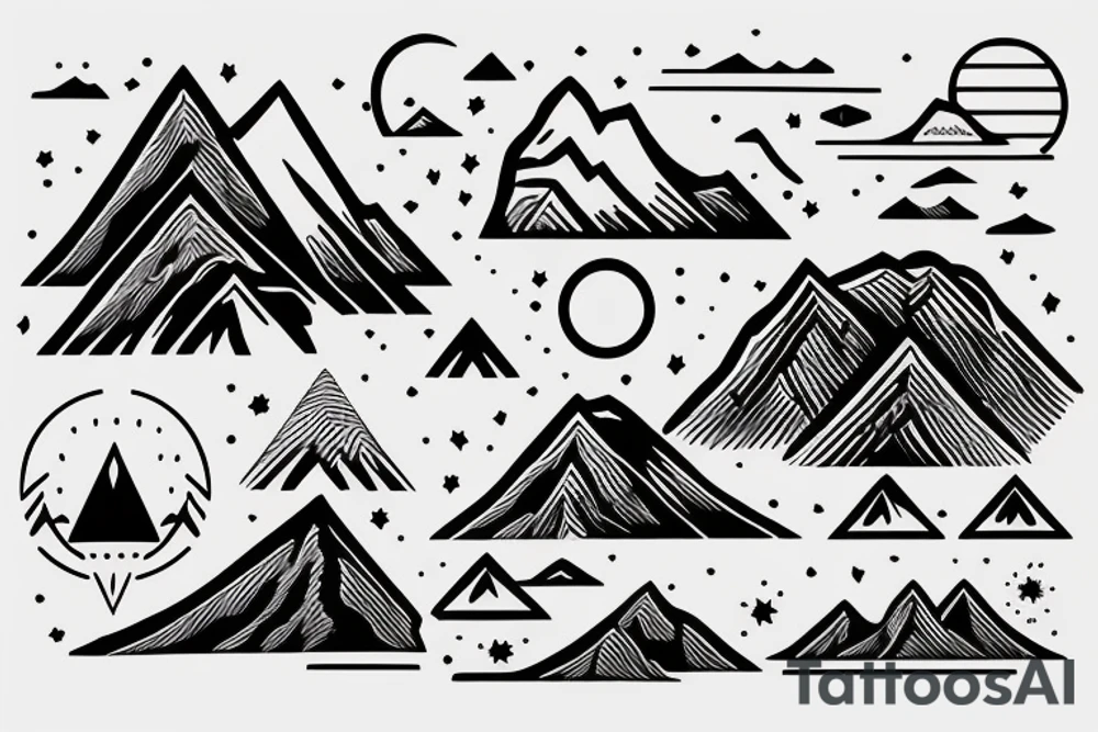 the words still waters, with a reflection and a mountain in the background tattoo idea the words still waters, with a reflection and a mountain in the background tattoo idea