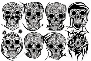 skull,pentagram, tattoo idea