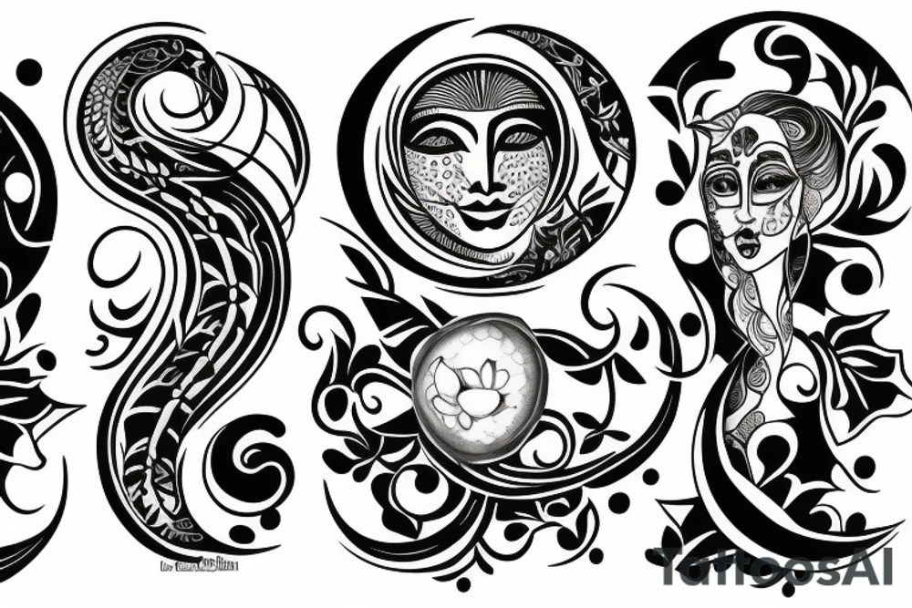 Moon big tattoo idea
