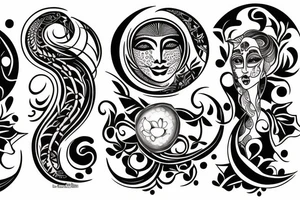 Moon big tattoo idea