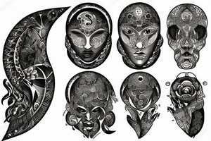 Moon big tattoo idea