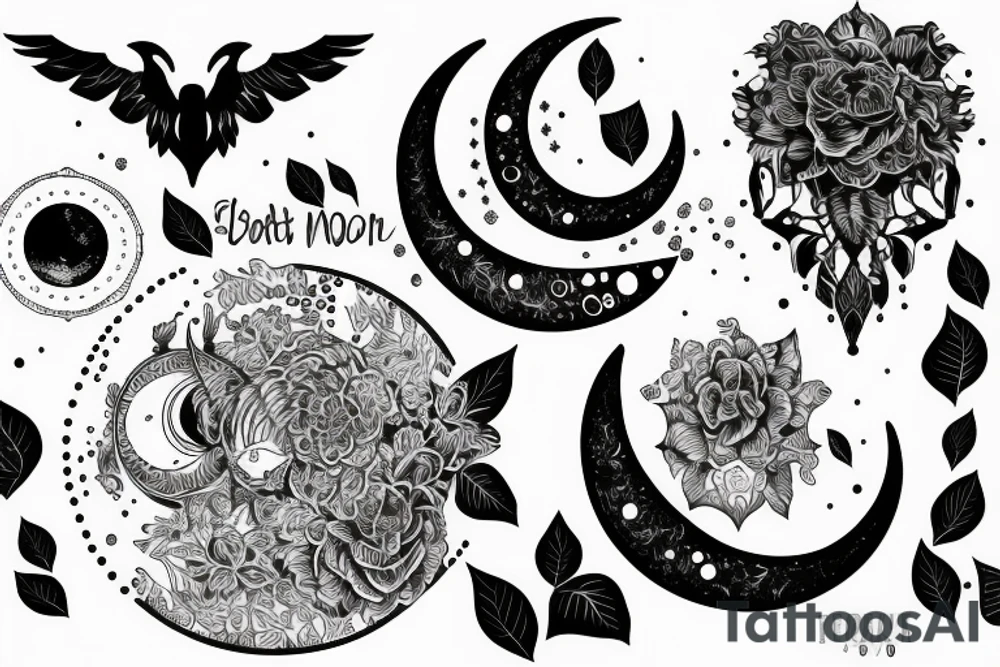 Moon big tattoo idea