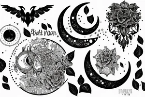 Moon big tattoo idea
