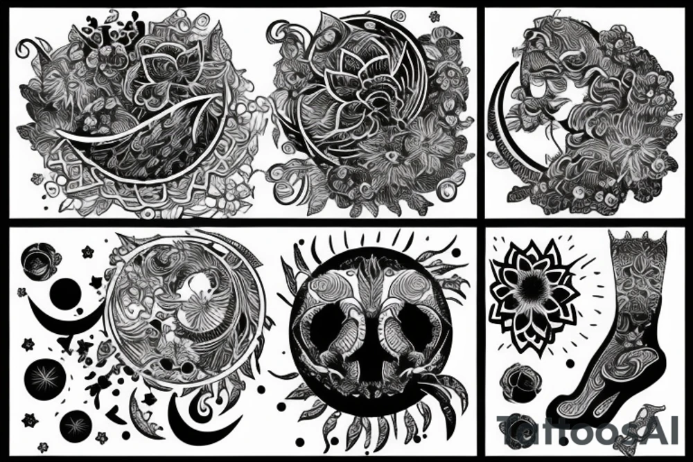 Moon big tattoo idea