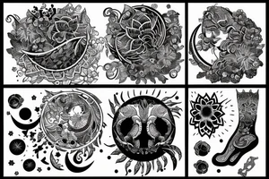 Moon big tattoo idea