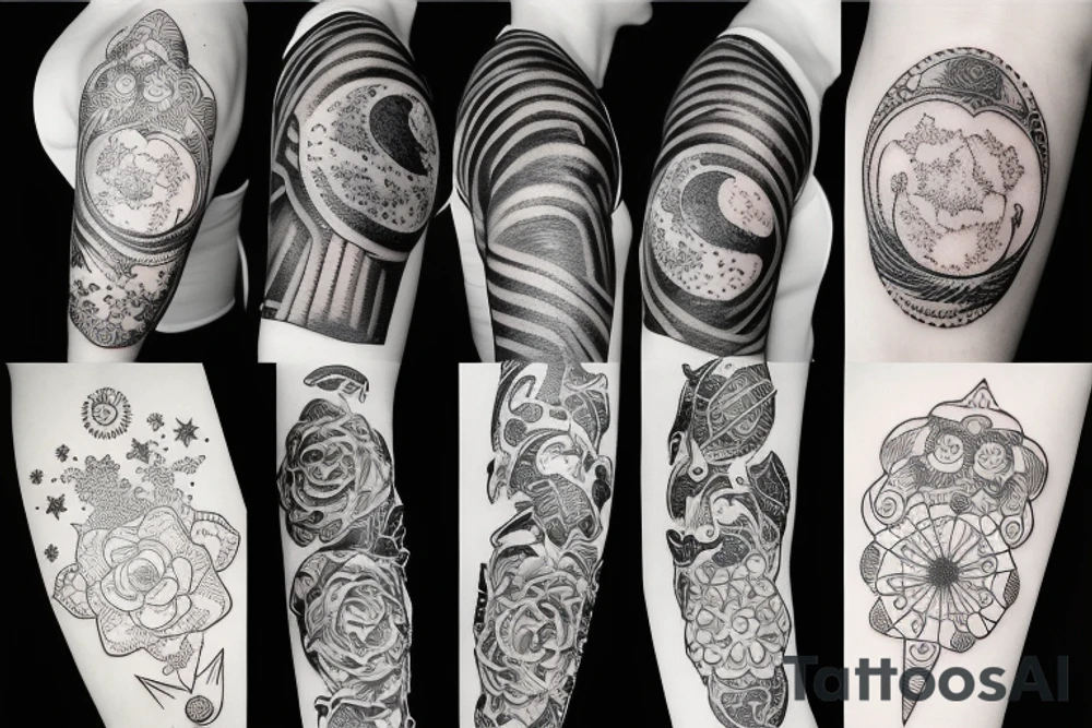 Moon gun tattoo idea