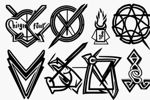 chemical formula mixed with pagan signs tattoo idea