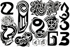 Number 22 logo tattoo idea
