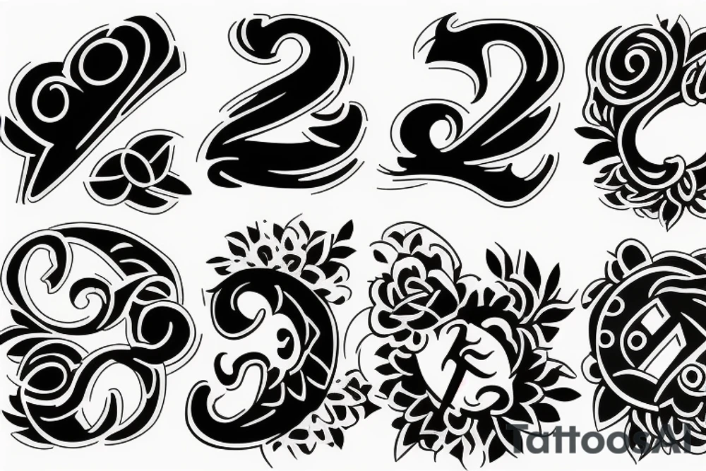 Number 22 logo tattoo idea