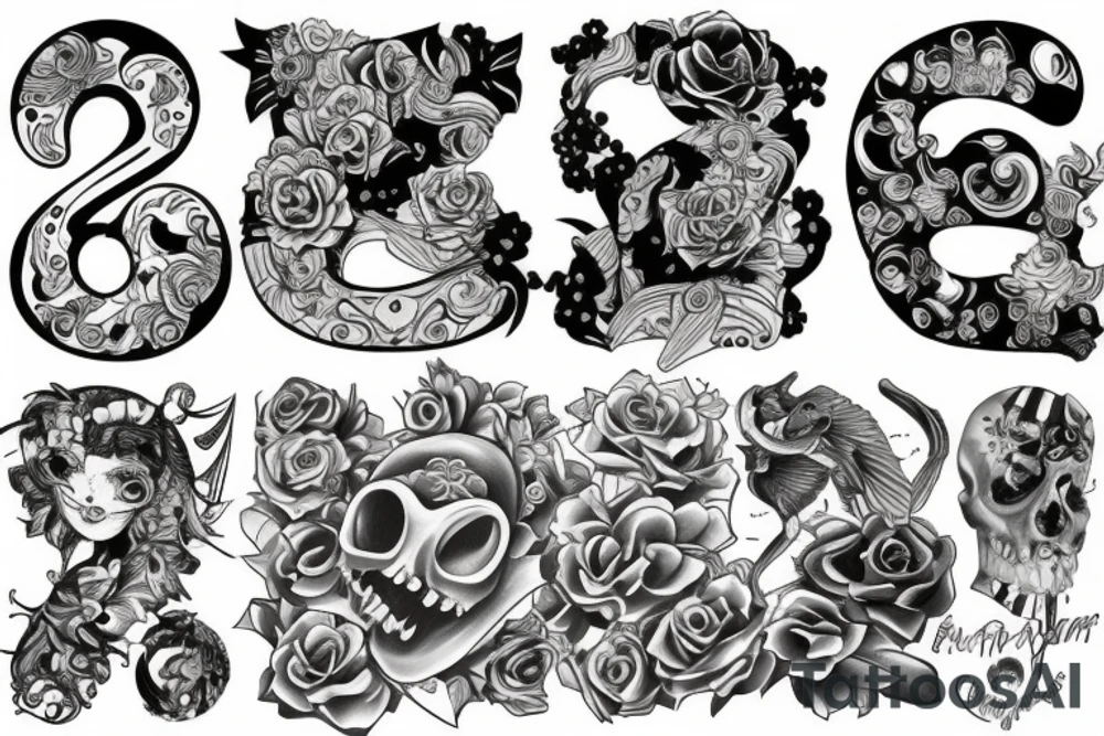 Number 22 tattoo idea