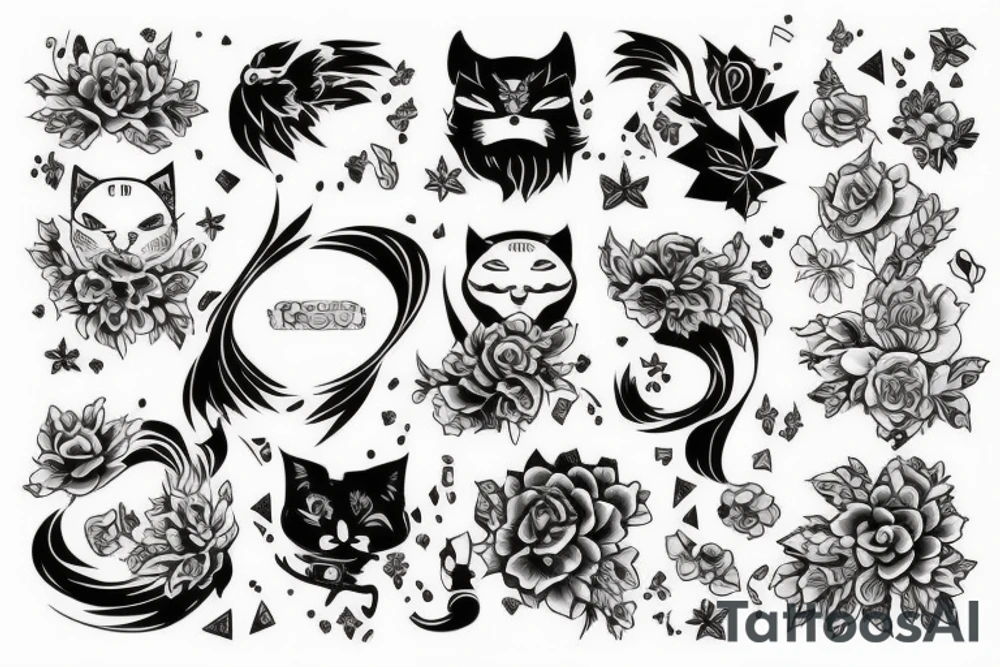 Кот на горке tattoo idea