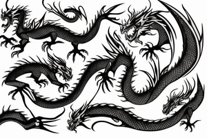 dragon with rock scales tattoo idea