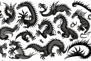 dragon with rock scales tattoo idea