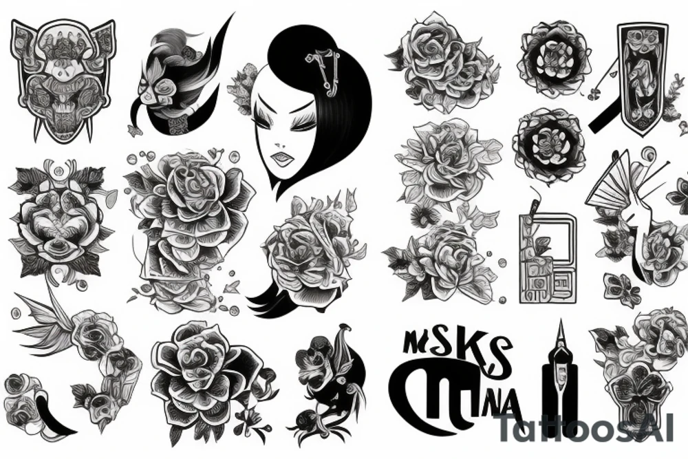 Маска клоуна tattoo idea