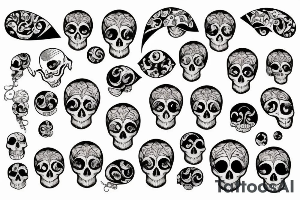 snail with skull tattoo idea