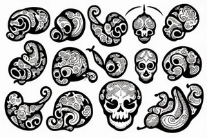 snail with skull tattoo idea