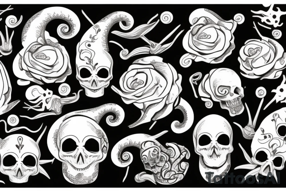 snail with skull tattoo idea