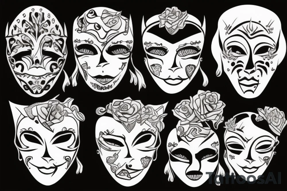 Tattoo for mask scar tattoo idea