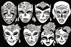 Tattoo for mask scar tattoo idea