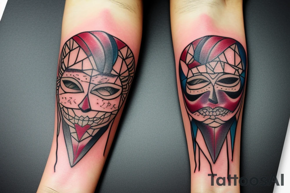 Tattoo for mask scar tattoo idea